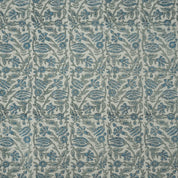 Handmade Ker Sangari Blue Floral Linen Upholstery Fabric