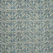 Handmade Ker Sangari Blue Floral Linen Upholstery Fabric