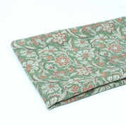 Hand Block Print Jarul Brown Thick Linen Napkins Fabric