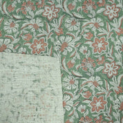 Hand Block Print Jarul Brown Thick Linen Napkins Fabric