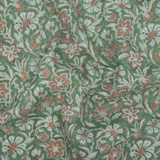 Hand Block Print Jarul Brown Thick Linen Napkins Fabric