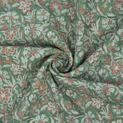 Hand Block Print Jarul Brown Thick Linen Napkins Fabric
