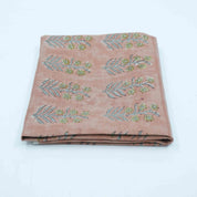 Hand Block Print Inderdhanush Brown Boho Linen Fabric