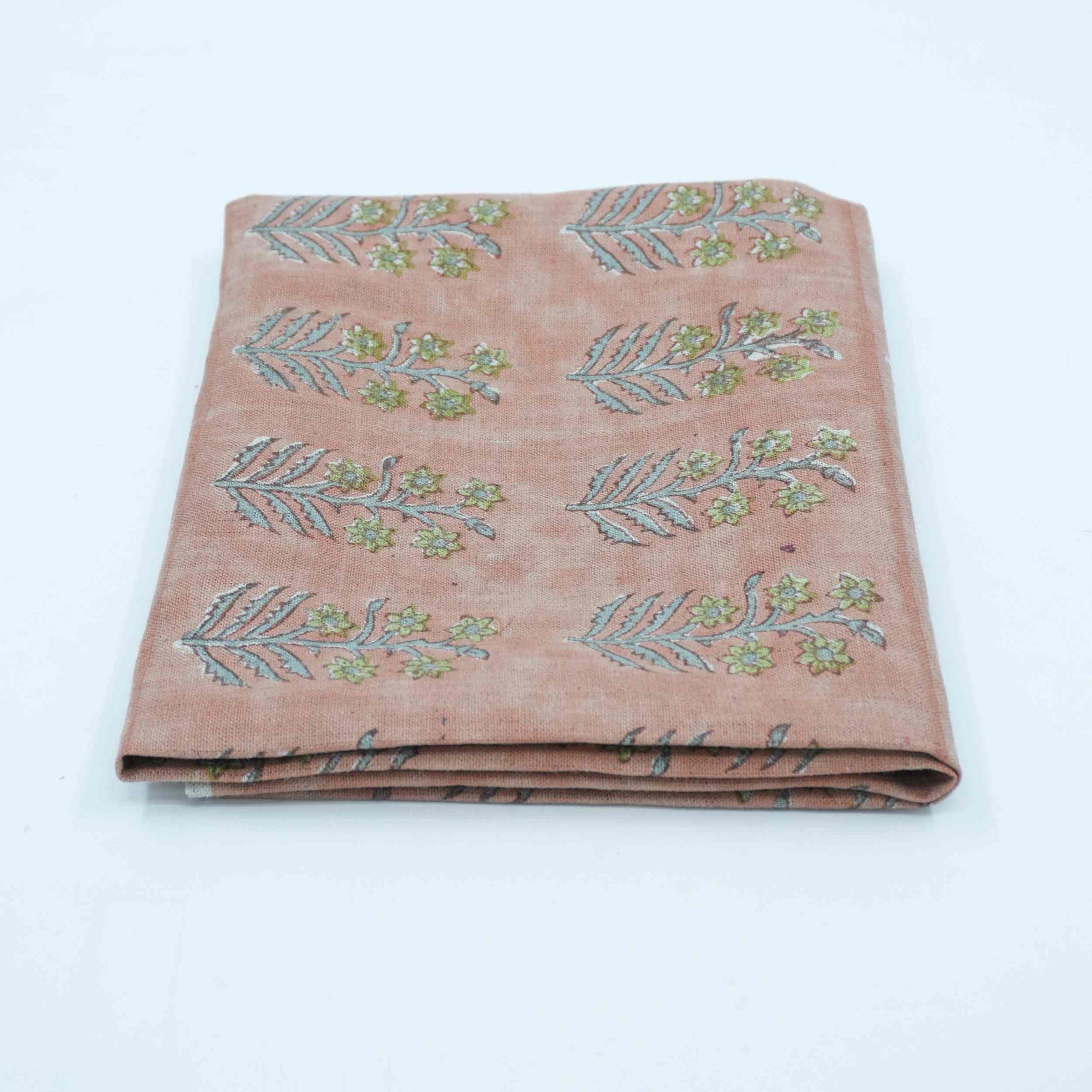 Hand Block Print Inderdhanush Brown Boho Linen Fabric