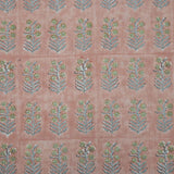 Block Printed Inderdhanush Olive Green Linen Fabric
