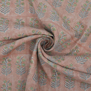 Hand Block Print Inderdhanush Brown Boho Linen Fabric