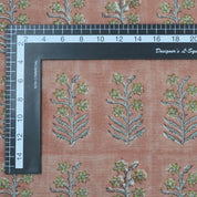 Hand Block Print Inderdhanush Brown Boho Linen Fabric