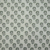 Block Print Gray Heavy Linen Curtains Fabric - Rohini