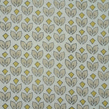Handmade Mustard Floral Linen Fabric - Titlee