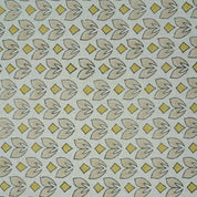 Handmade Yellow & Beige Floral Pure Linen Fabric - Titlee