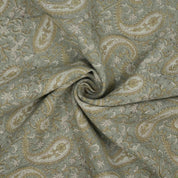 Handmade Yellow Floral Thick Linen Decor Fabric - Kiara