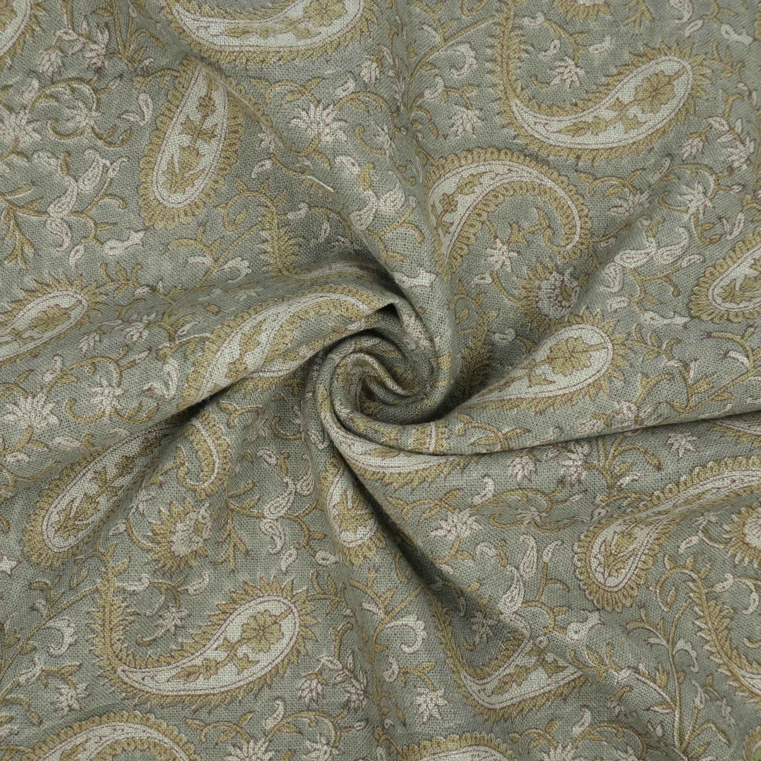 Handmade Yellow Floral Thick Linen Decor Fabric - Kiara