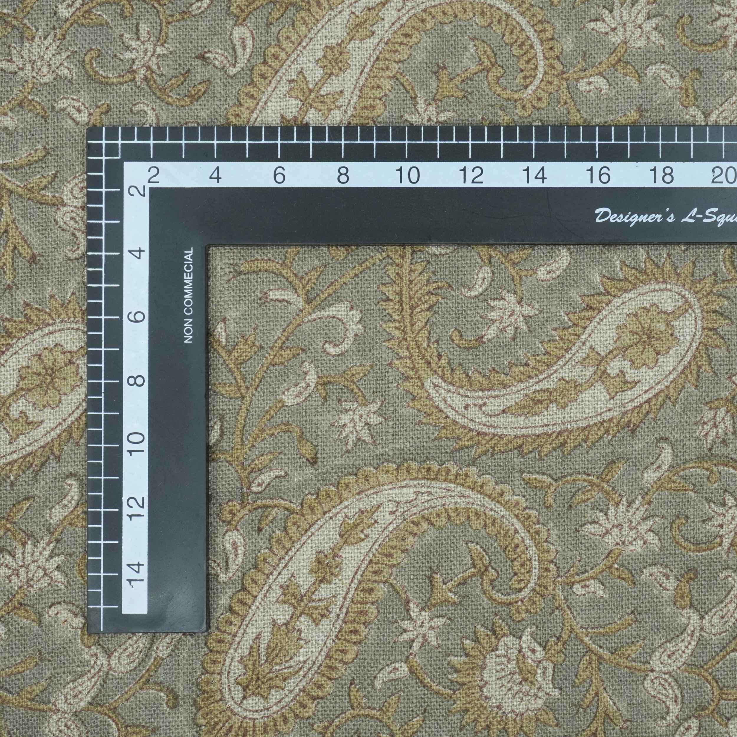 Handmade Yellow Floral Thick Linen Decor Fabric - Kiara