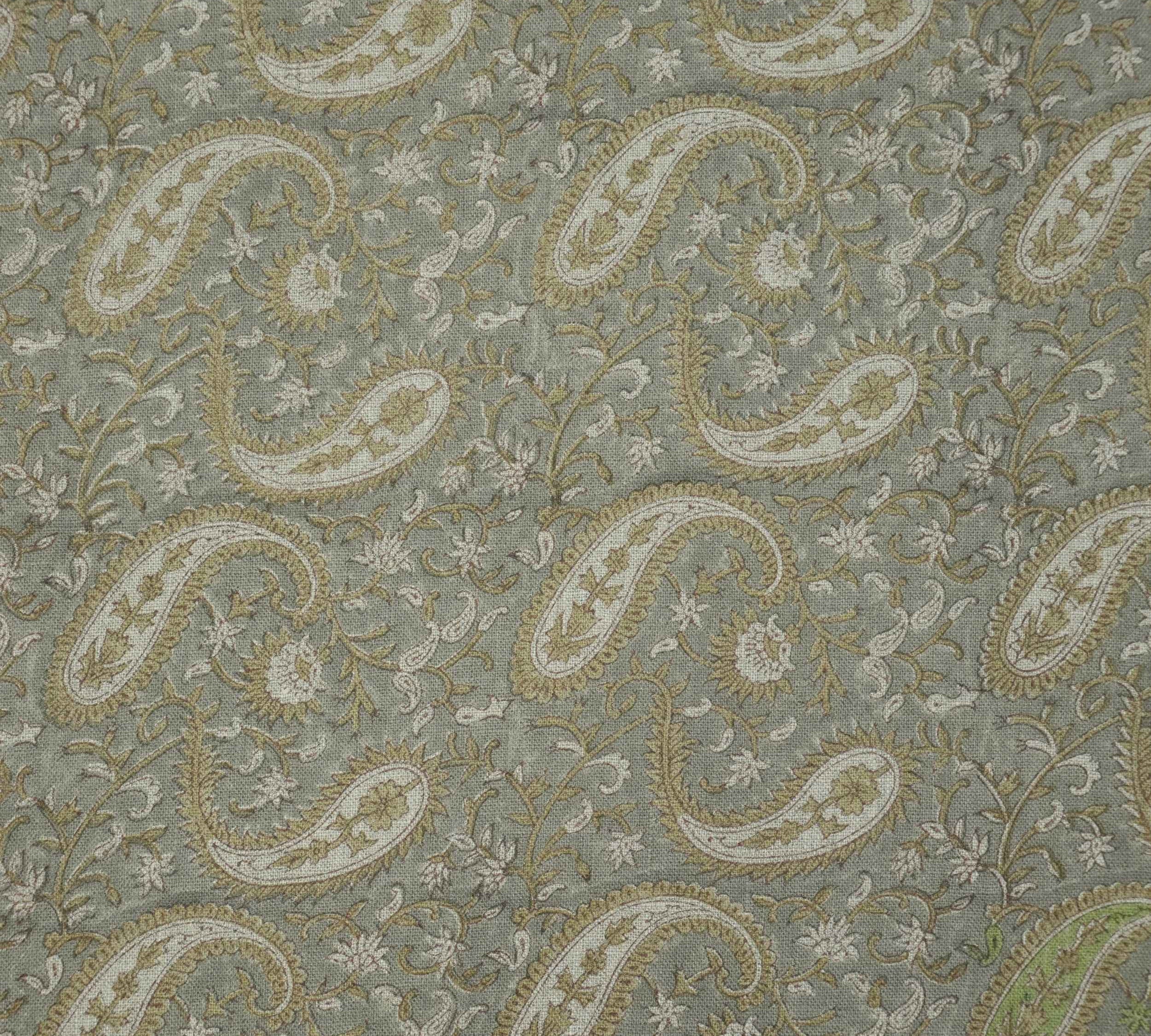 Handmade Yellow Floral Thick Linen Decor Fabric - Kiara