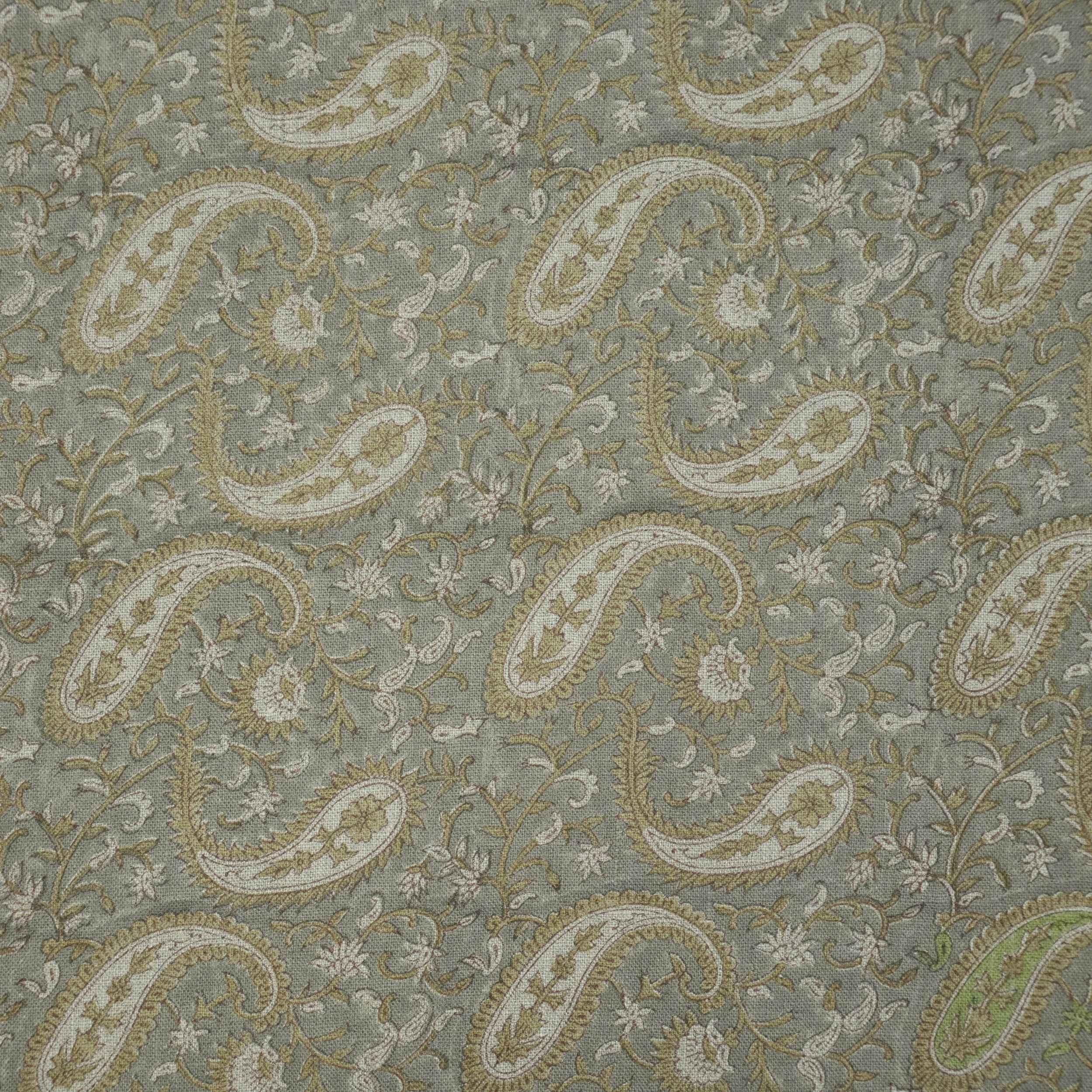 Handmade Yellow Floral Thick Linen Decor Fabric - Kiara