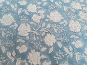 Handmade Block Printed Blue Throw Duck Canvas Fabric – Rameshwaram