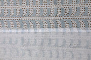 Handblock Floral Leaf Print Thick Linen Fabric - Garud