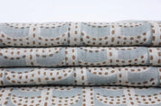 Handblock Floral Leaf Print Thick Linen Fabric - Garud