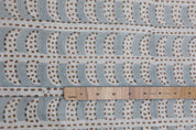 Handblock Floral Leaf Print Thick Linen Fabric - Garud