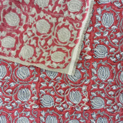 Hand block print pure linen fabric For Home Decor - 6 KAMAL