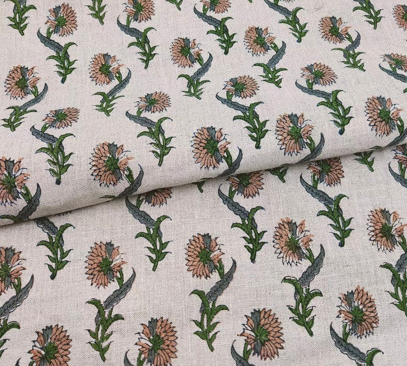 Handcraft-BlockPrintBeigeFloral-PureLinenFabric-DaffodilFlower_2.jpg