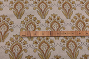 Handmade Block print pure linen fabric Interior Space Design - Chimni