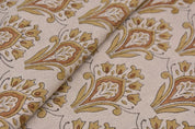 Handmade Block print pure linen fabric Interior Space Design - Chimni