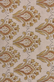 Handmade Block print pure linen fabric Interior Space Design - Chimni