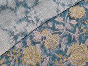 Handcraft Block Print Floral Thick Linen Fabric For Curtain – Rameshwaram