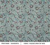 Handcrafted Block Print Boho Linen Fabric For Pillow Cover - Saundarya
