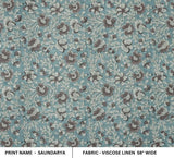 Handcrafted Block Print Boho Linen Fabric For Pillow Cover - Saundarya