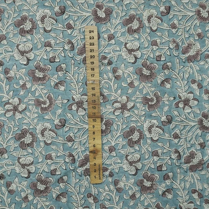 Handcrafted Block Print Boho Linen Fabric For Pillow Cover - Saundarya