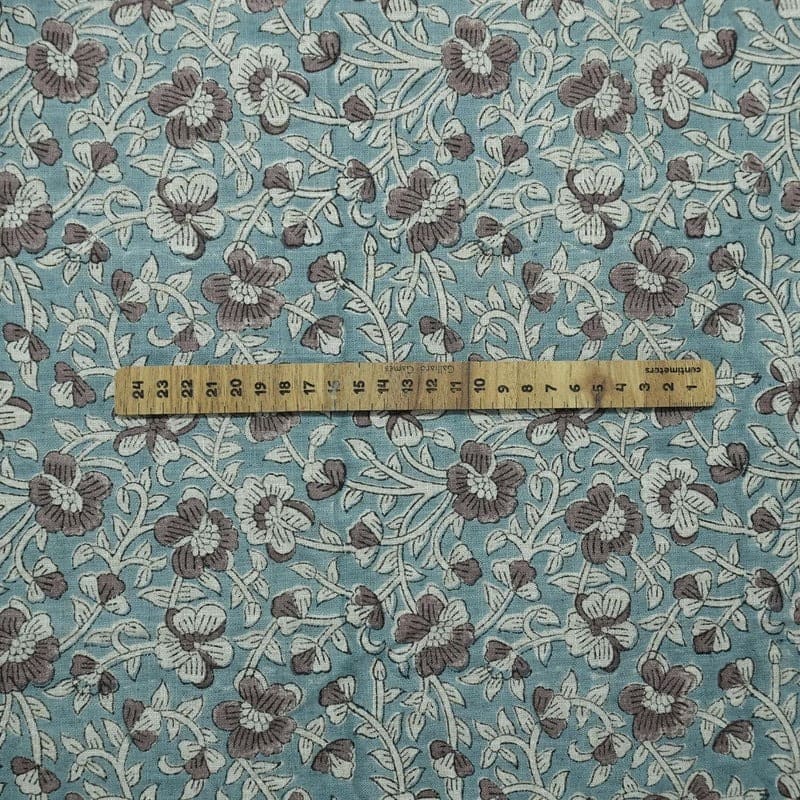 Handcrafted Block Print Boho Linen Fabric For Pillow Cover - Saundarya
