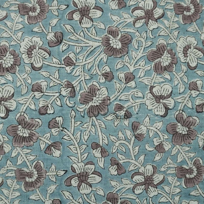 Handcrafted Block Print Boho Linen Fabric For Pillow Cover - Saundarya