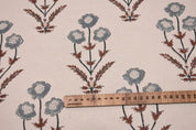 Handcrafted Block Print Brown Duck Canvas 50" Wide Fabric  – Amitabh