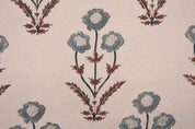 Handcrafted Block Print Brown Duck Canvas 50" Wide Fabric  – Amitabh