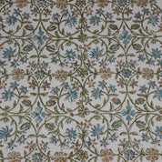 Handcrafted Block Print Duck Linen Fabric For Curtain - Amritwani