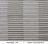 Handmade Block Print Pure Linen Fabric Living Space - LINE