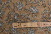 Handcrafted Block Print Mustard & Gray Linen - Naayab