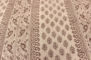 Handcrafted Block Print Thick linen fabric For Lampshade -Kesariya