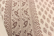 Handcrafted Block Print Thick linen fabric For Lampshade -Kesariya