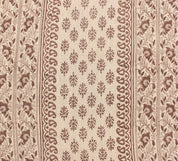 Handcrafted Block Print Thick linen fabric For Lampshade -Kesariya