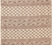 Handcrafted Block Print Thick linen fabric For Lampshade -Kesariya