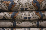 Handcrafted Block Printed Brown & Gray Linen Fabric – Hridyavan