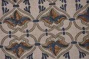 Handcrafted Block Printed Brown & Gray Linen Fabric – Hridyavan