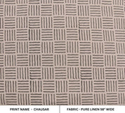 Handcrafted Pure linen Fabric For Window Curtain - Chausar