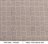Handcrafted Pure linen Fabric For Window Curtain - Chausar