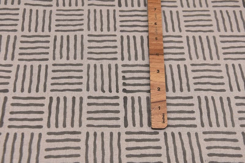 Handcrafted Pure linen Fabric For Window Curtain - Chausar