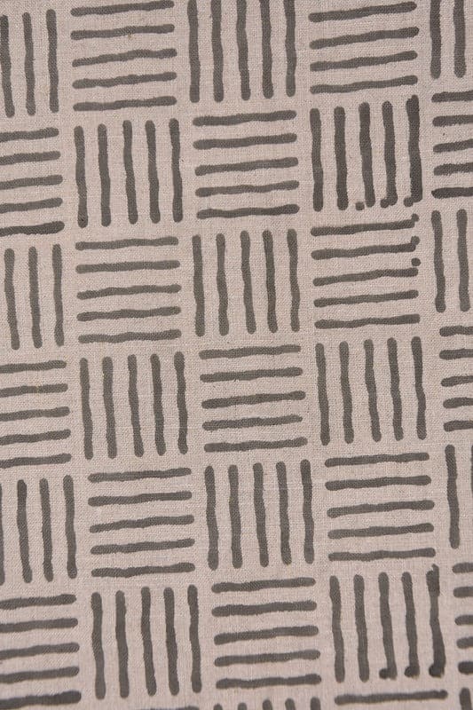 Handcrafted Pure linen Fabric For Window Curtain - Chausar