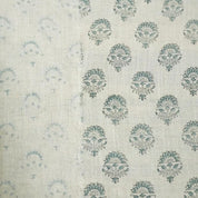 Handcrafted Block Print Blue Floral Viscose Linen Fabric – Inderjeet